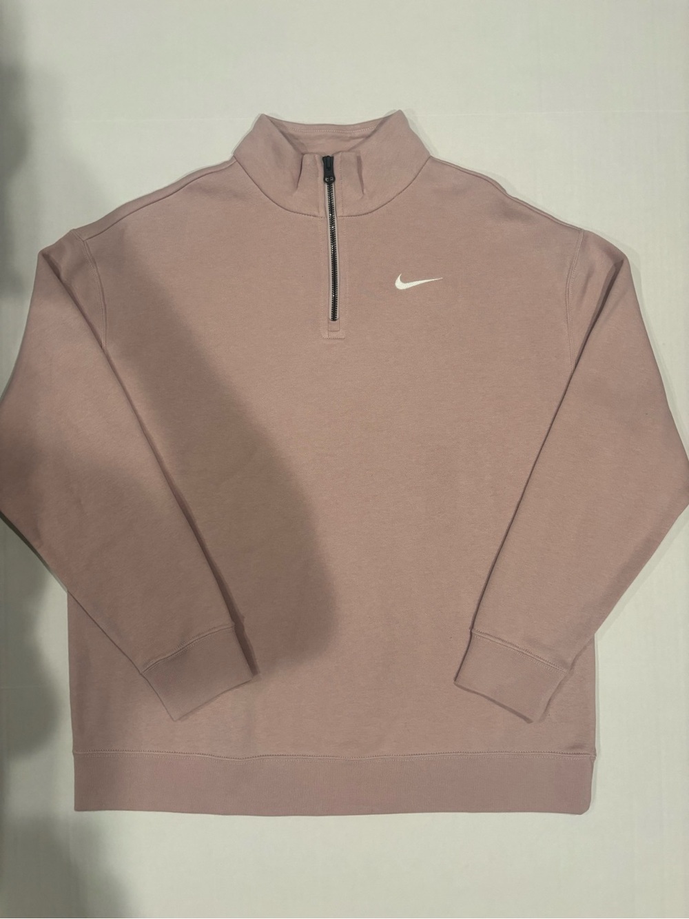 Nike Women's Pink Quarter Zip Sweatshirt Size XS Soft Lining Warm Comfortable